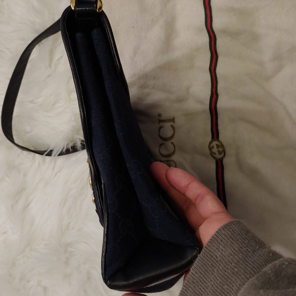 Authentic Vintage Gucci GG Monogram Supreme Sherry Web Horsebit Clutch Shoulder - Picture 8 of 11